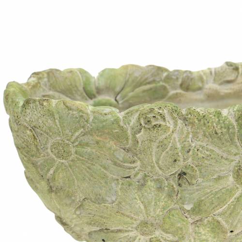 Floristik24 Miska na rostliny oválná zelená 22×11,5cm H10cm
