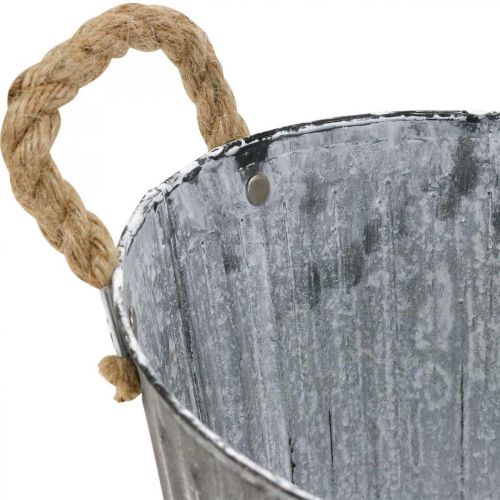 Floristik24 Miska na sázení, miska na květiny s uchy, kovový květináč L30,5cm