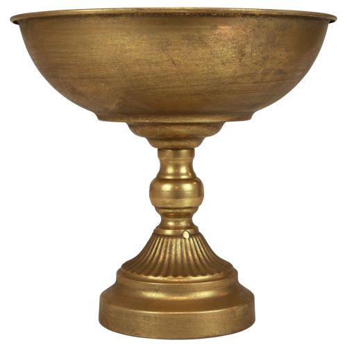 Mísa s nohou ozdobná kovová mísa zlatá Ø25,5cm V24cm