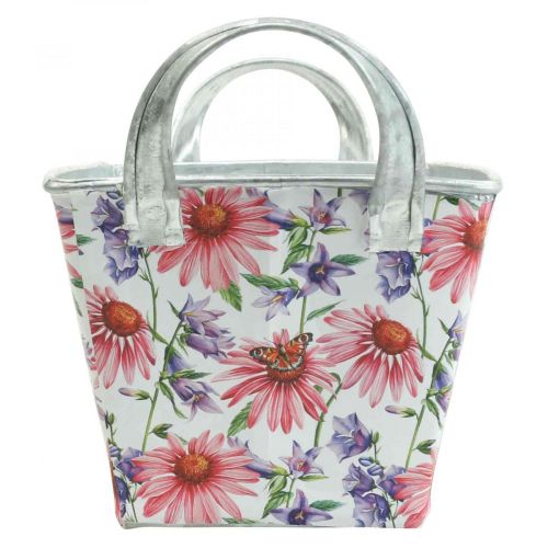 položky Jardiniere jarní květinový truhlík kovová dekorace 20×12,5×10cm