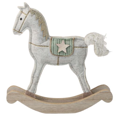 položky Houpací koník dekorace vánoční krém 20x4,5x22cm 2 ks