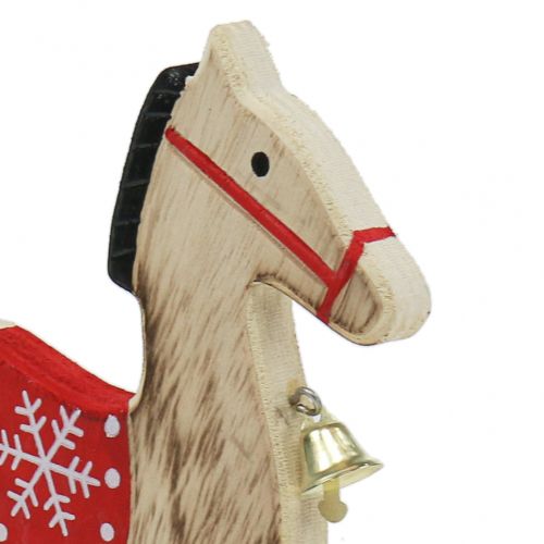 položky Dřevo houpacího koně přírodní, červené 21,5cm V21cm