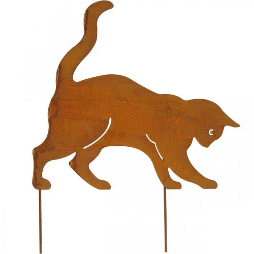 Floristik24 Patina Garden Stake Cat Playing Retro Vintage V41cm