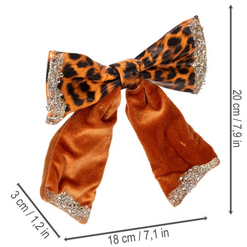 Dekorativní mašle s leopardím vzorem, zvířecí tisk, 20 cm, 3 ks | Floristik24.cz