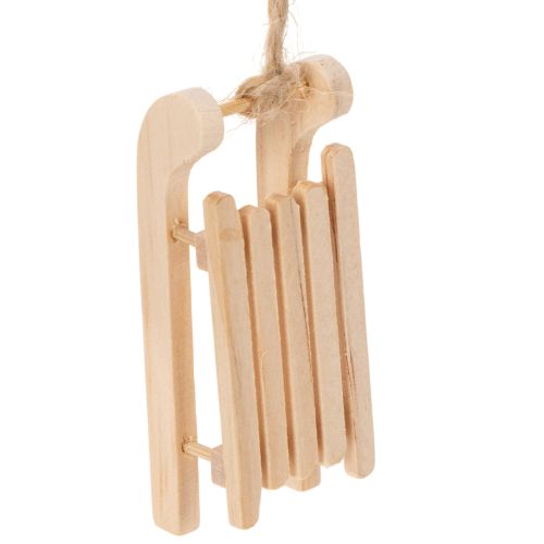 Dekorativní sáňky k zavěšení na vánoční stromeček, 6 cm, 6 kusů