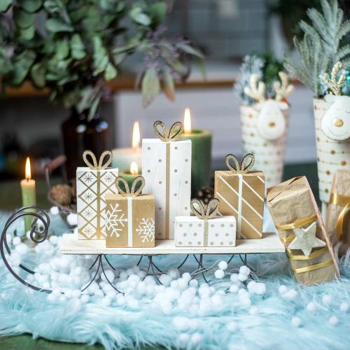 Floristik24 Sáně s dárky, adventní, vánoční dekorace L37,5cm H23cm