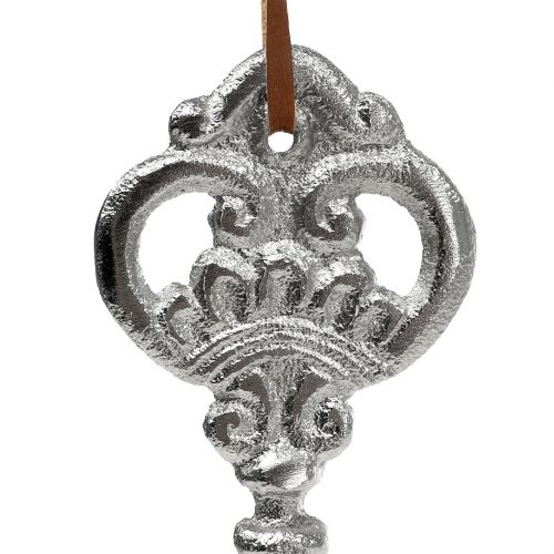 Floristik24 Klíč stříbrný k zavěšení 15,5cm 2ks