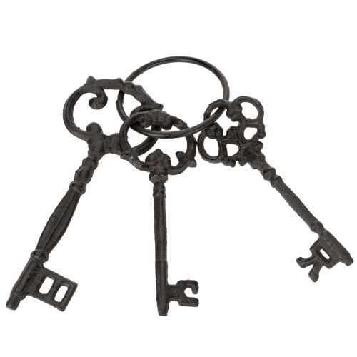položky Dekorativní přívěsek na klíče, design starožitných klíčů, jako nostalgický doplněk do domácnosti, 27 cm