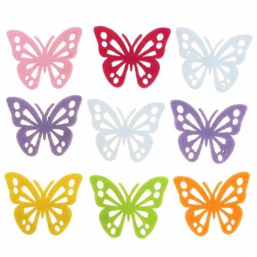 položky Plstěná dekorace na stůl Motýl Rozmanité 3,5 × 4,5 cm 54 kusů Různé barvy