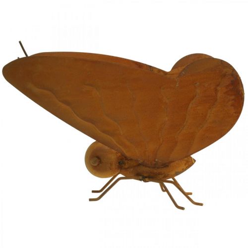 Floristik24 Zahradní figurka, motýl na umístění, kovová dekorace patina d20cm š21cm