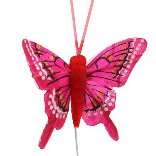 položky Ozdobný motýl s drátem 5cm 24ks