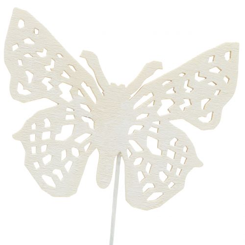 položky Květinová zátka motýlek bílá 26cm 15ks