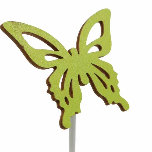 položky Květinové knoflíky motýlí dřevo 7x5,5cm 12ks různé
