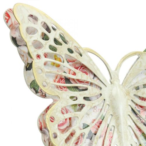 Floristik24 Nástěnná dekorace kovová dekorace motýl venkovský styl š21,5cm