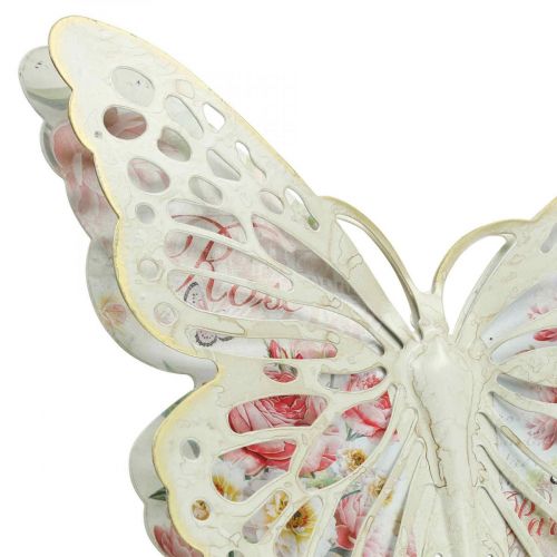 Nástěnná dekorace kovová dekorace motýl venkovský styl š29,5cm