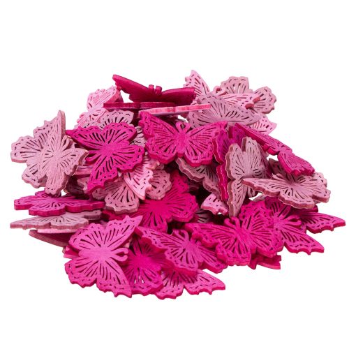 položky Dekorativní motýlí prvky pro jarní aranžmá na stůl a do misek, 4 cm, 72 kusů