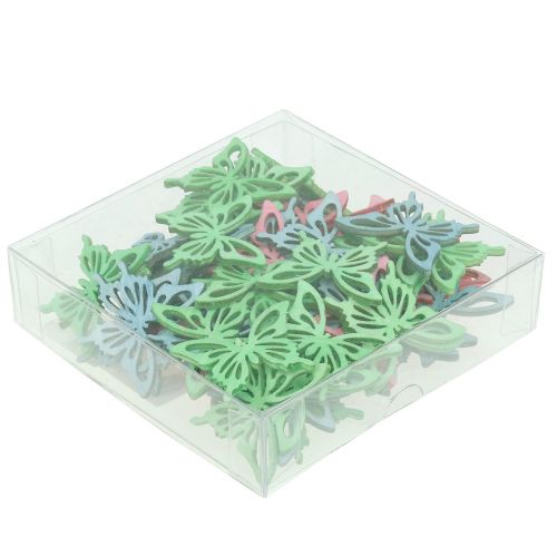 Floristik24 Butterflies Mix Wood Pink, Green, Blue 4cm 72 ks