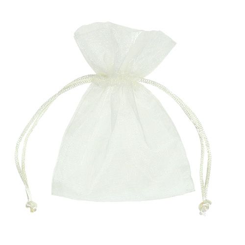 Floristik24 Sáček na šperky z krémové organzy 12x9cm 10p