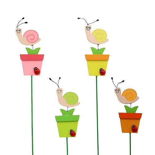 Floristik24 Šnek v květináči 8,5cm L 28cm 16 ks