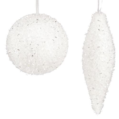 položky Sněhová dekorace Vánoční ozdoby koule šišky Ø4/8cm 18 ks