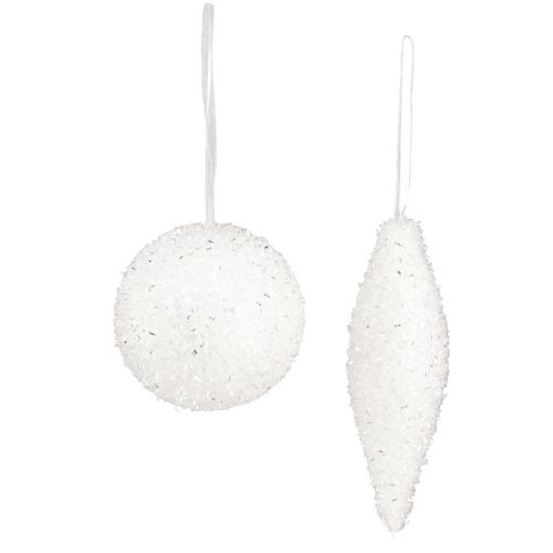 položky Sněhová dekorace Vánoční ozdoby koule šišky Ø4/8cm 18 ks