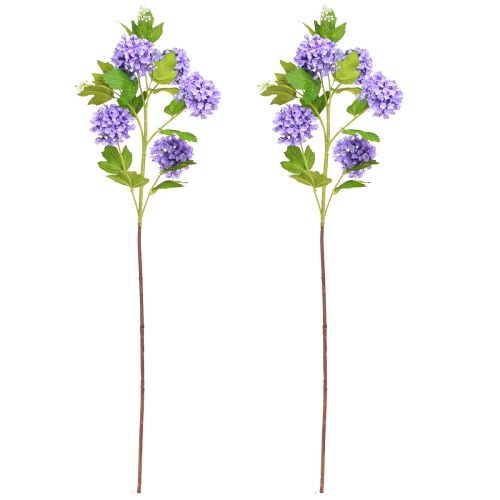položky Snowball umělé květiny fialový květ 5 umbels L78cm 2ks