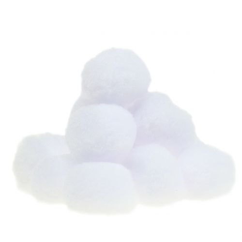 Floristik24 Sněhová koule bílá 4cm 24 ks