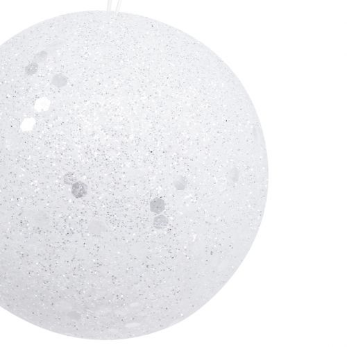Floristik24 Dekorativní sněhová koule k zavěšení Ø6cm 12ks