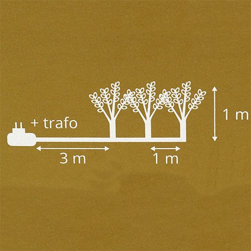 Floristik24 Větve sněhové koule LED teplá bílá 72 světel H1m 3ks