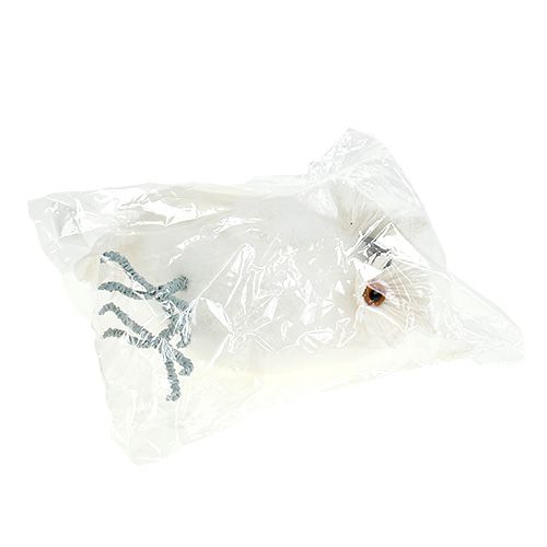 Floristik24 Sova sněžná bílá 18cm