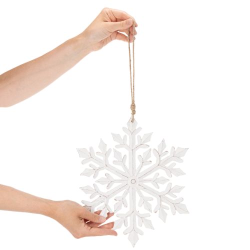 Velká dekorativní sněhová vločka, závěsná dekorace, 30 cm | Floristik24.cz