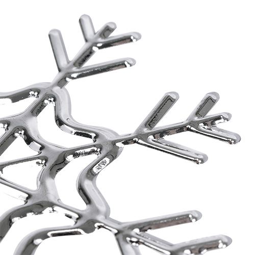 Floristik24 Vločka stříbrná 10cm 3ks