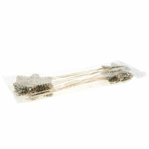 Floristik24 Ozdobná zátka sněhová vločka třpytky Ø8/10cm 18 ks