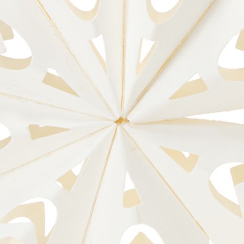 položky Vánoční ozdoby z papíru ve tvaru sněhových vloček, bílé, 15 cm, 4 kusy