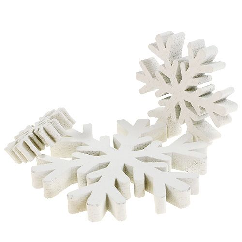 Floristik24 Vločky bílé mix 3cm - 7cm 48 ks