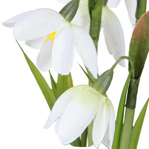 položky Sněženky umělé ve skle umělé květiny bílé 22,5cm 2ks