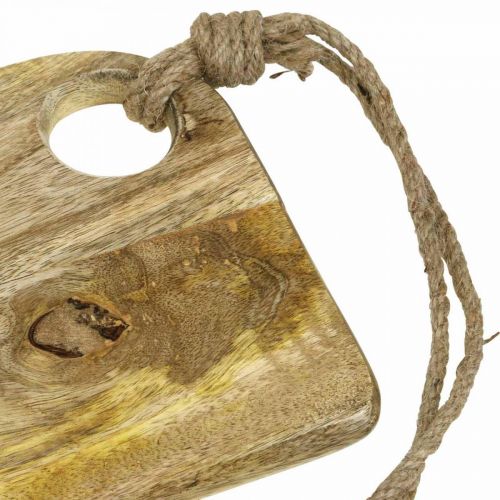 Floristik24 Dekorační tác servírovací podnos z přírodního mangového dřeva se šňůrou 58×19 cm