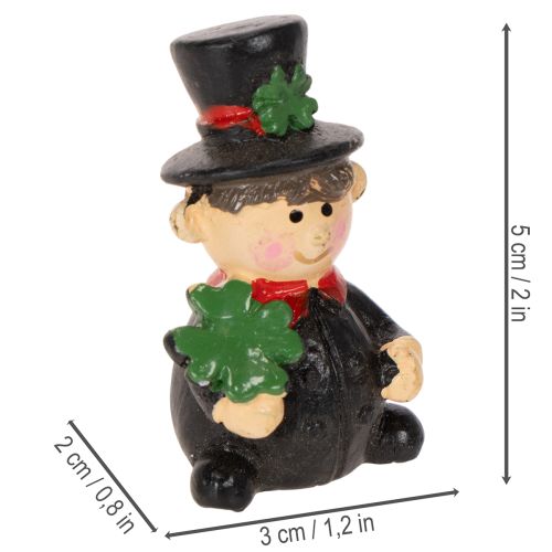 Figurka kominíka s amuletem k nalepení, 5 cm, 6 dílků | Floristik24.cz