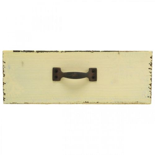 položky Dřevěná zásuvka na výsadbu Yellow Shabby Chic 25×13×8cm