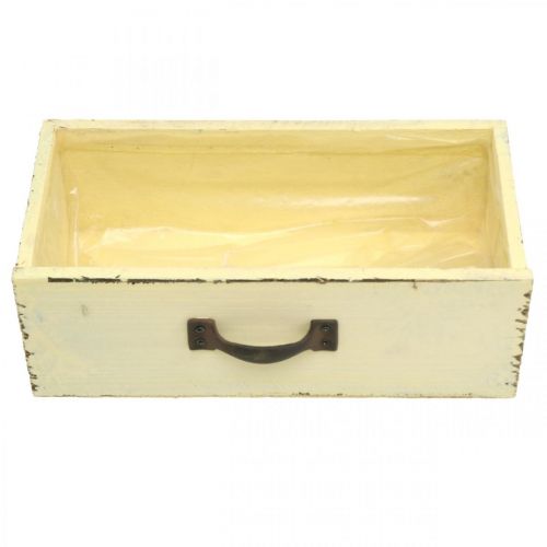 položky Dřevěná zásuvka na výsadbu Yellow Shabby Chic 25×13×8cm