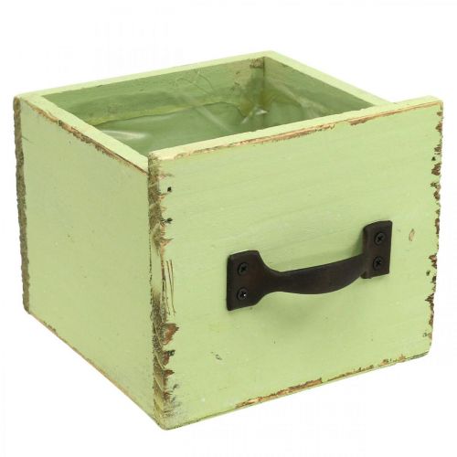 položky Zásuvka květináče světle zelená shabby chic 12,5×12,5×10 cm