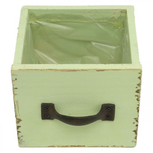 položky Zásuvka květináče světle zelená shabby chic 12,5×12,5×10 cm