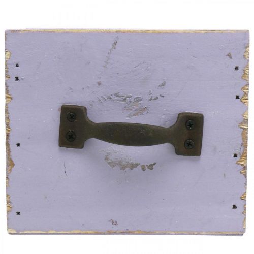 položky Zásuvka Shabby Chic Deco Wood Purple Spring Deco 12,5×12,5×10cm