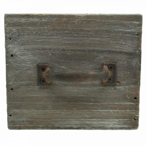 Floristik24 Zásuvka na rostliny shabby chic dřevěná dekorace přírodní 12,5×12,5×11cm