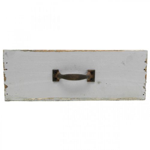 Floristik24 Květináč dřevěná zásuvka Shabby Chic Grey 25x13x9cm