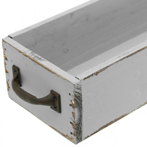 Floristik24 Dekorativní tác dřevěná zásuvka na rostliny Shabby Chic Grey 65×11×7cm