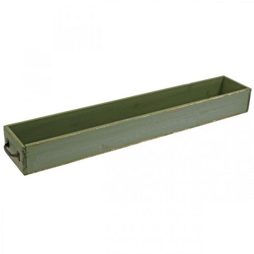 Floristik24 Dřevěný podnos Deco Drawer Vintage Look Shabby Green 65×11×7cm