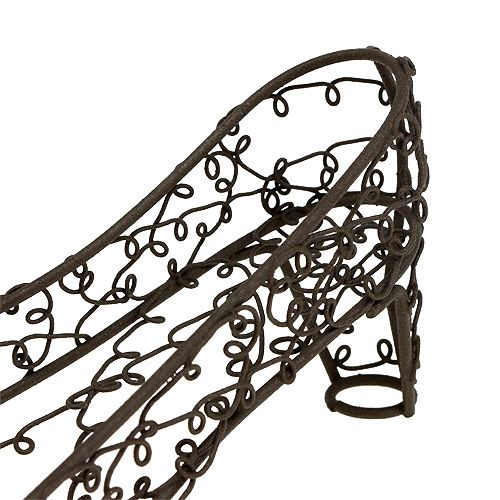 Floristik24 Drátěná bota 19cm x 7cm V7,5cm hnědá