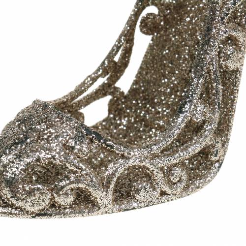 Floristik24 Vánoční ozdoby na boty šampaňské třpytky 13cm 12ks