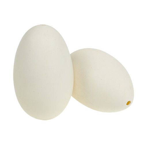 Floristik24 Labutí vejce 9cm bílá 4ks